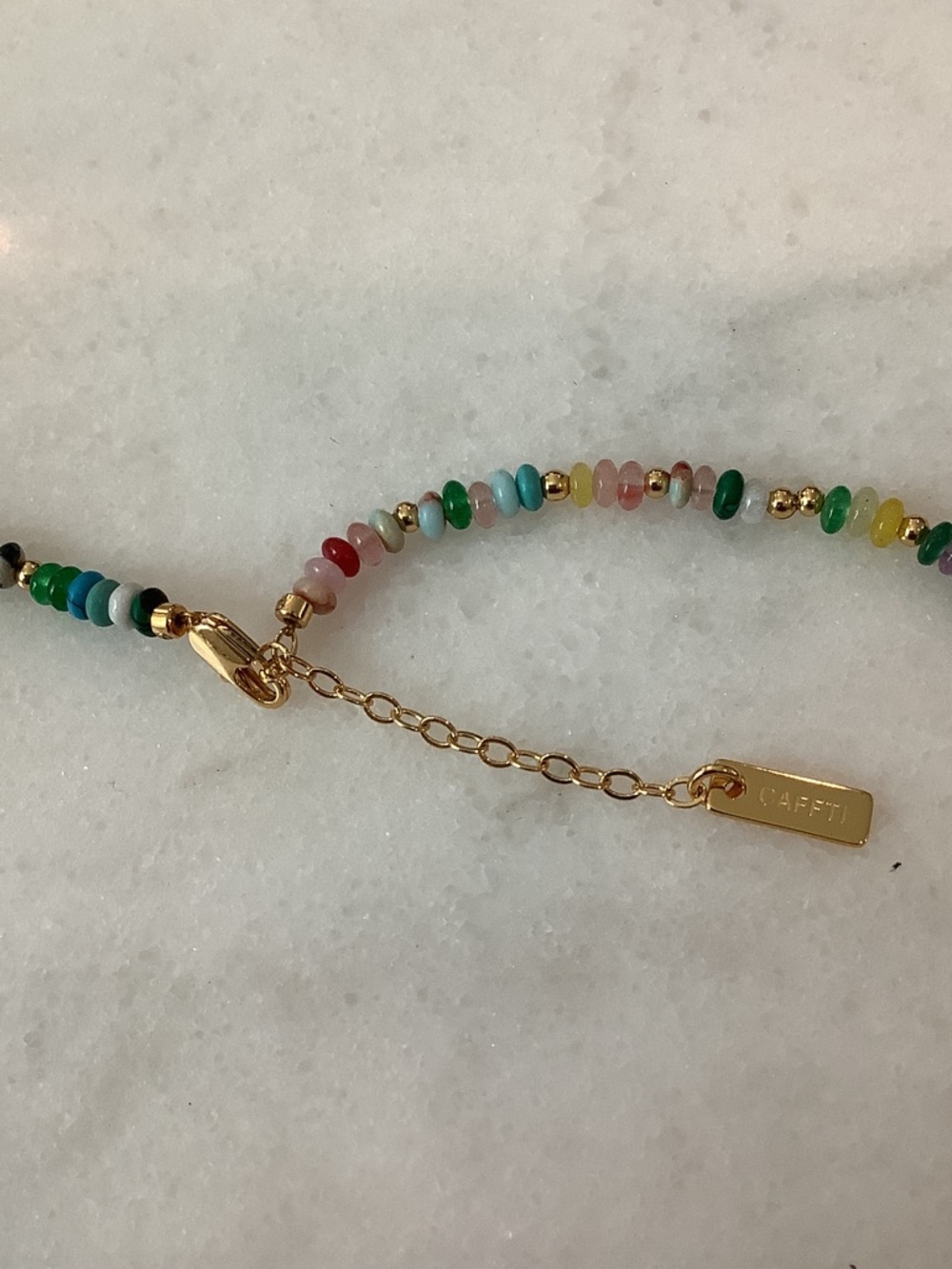 Multicolor Beaded Choker Necklace with Gold Tone Accents, Brand New - Picture 2 of 2